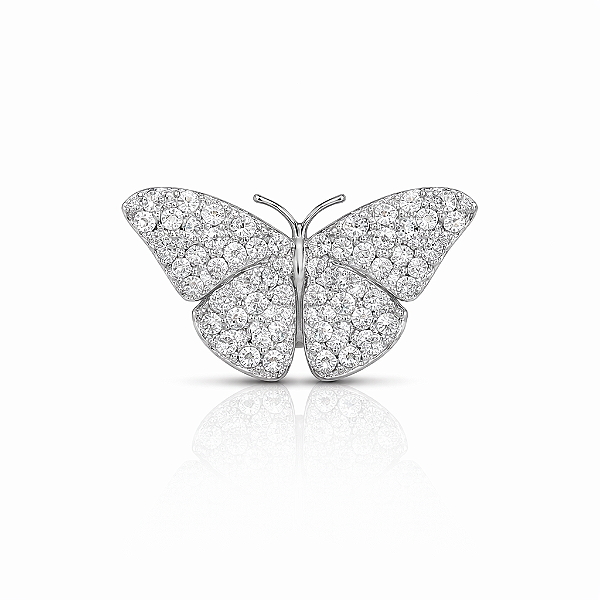 Broche pequeno de borboleta cristal