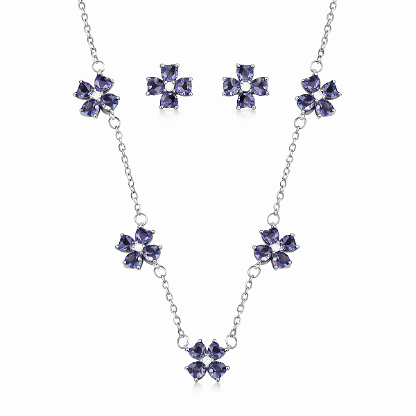 Conjunto de trevo lilás