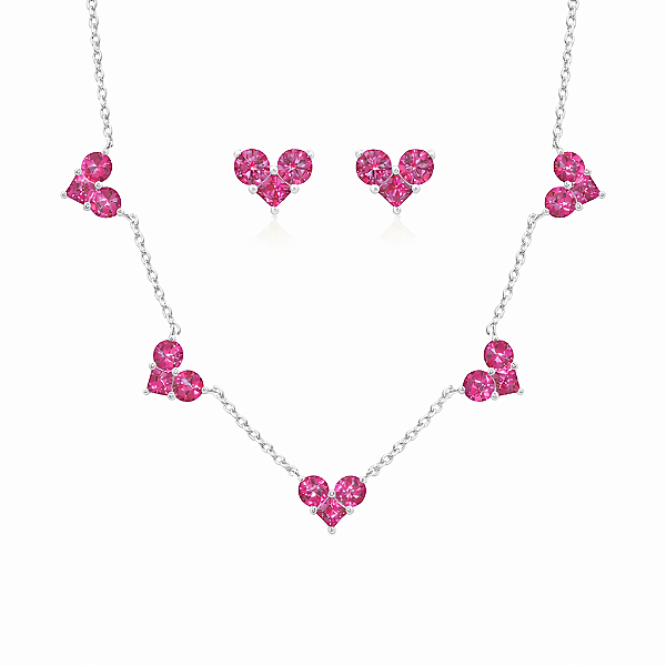 Conjunto de coração pink