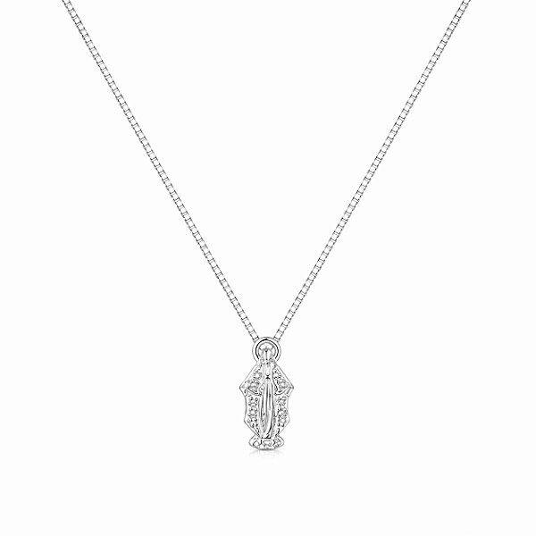 Colar Nossa Senhora de Guadalupe na prata 925