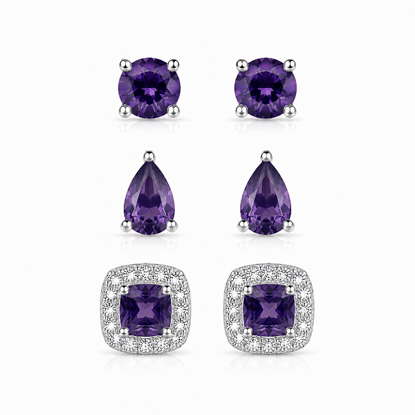 Trio formato diferente roxo