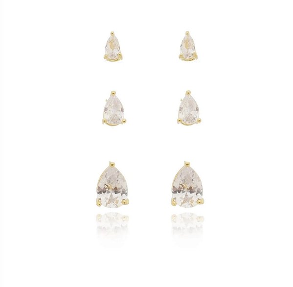 Trio de gota cristal