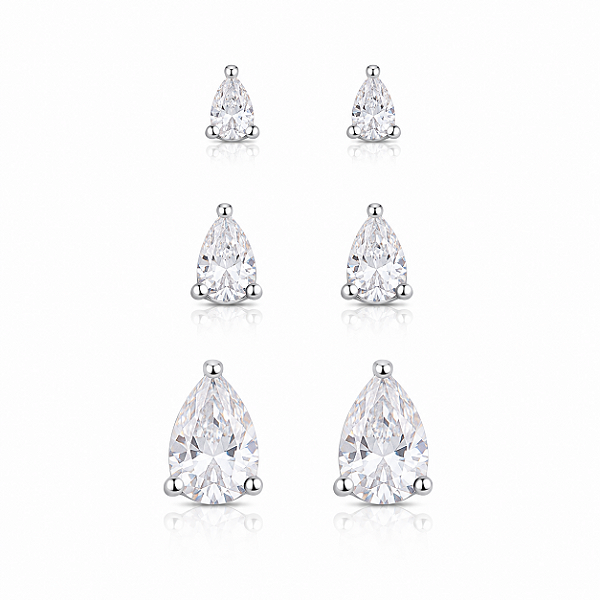 Trio de gota cristal