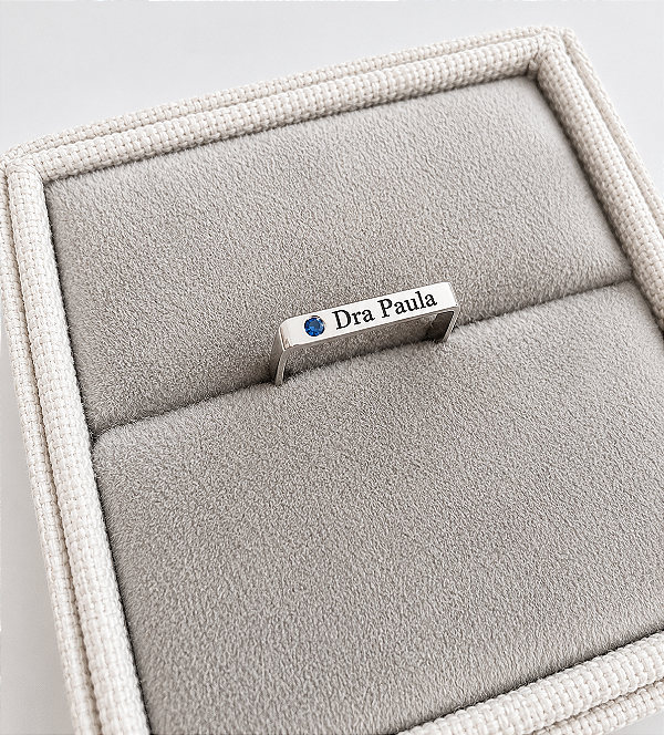 Anel personalizado formatura na prata 925