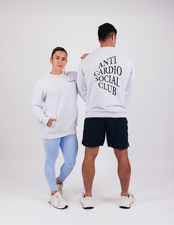 Moletom sem gorro Anti Cardio Social Club - Branco