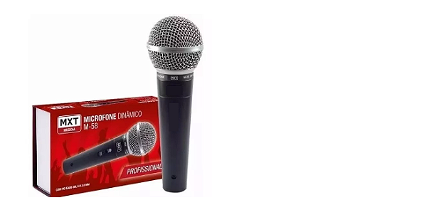 Microfone Profissional Dinâmico Mxt M-58 Original Com Cabo