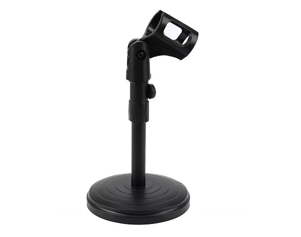 Suporte De Mesa Para Microfone Mini Pedestal Estúdio