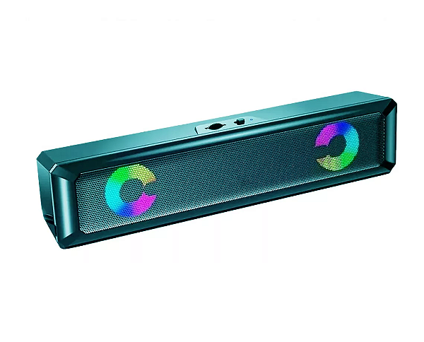 Soundbar Knup Ro 802 Mini Caixa De Som Multimídia Led Gamer Usb P/ Tv Pc