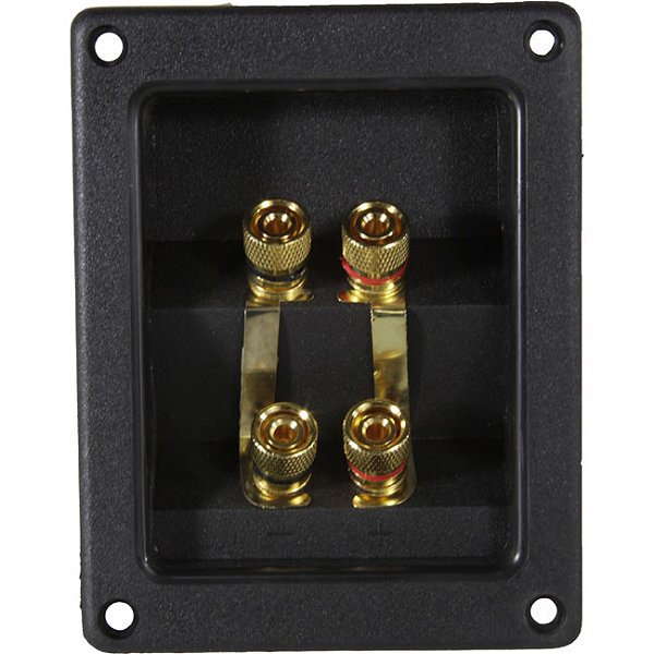 ESPELHO COM BORNE QUÁDRUPLO BANANA DOURADO