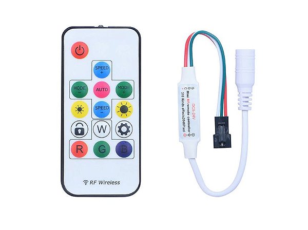 Controlador Sp 103e Rf Fita Led Ws2811, Ws2812 Ws2812b