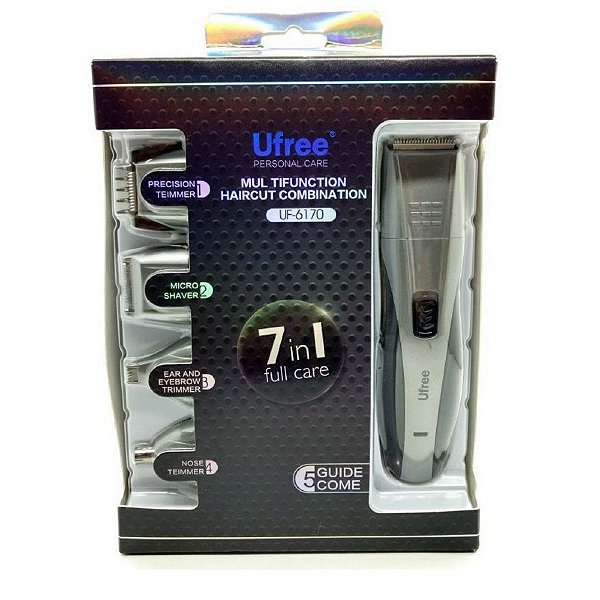 Kit Maquina 7 Em 1 Aparador De Barba E Cabelo Masculino