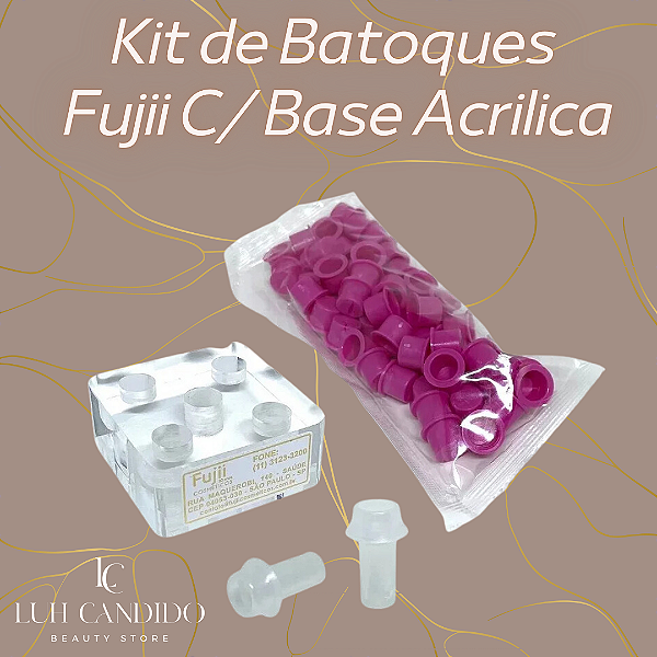 KIT BASE ACRILICA + 50 BATOQUES + CENTRO DE BASE - FUJJI