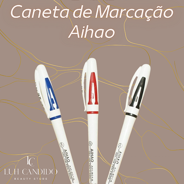 CANETA MARCAÇÃO AIHAO MODELO PRETA