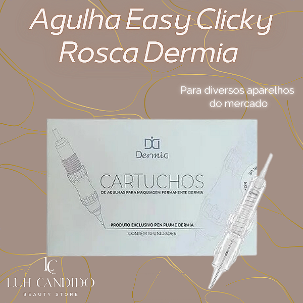 CAIXA AGULHA FACIL ENCAIXE DE ROSCA DERMIA 5 PONTAS LINEAR 0.30MM COM 10 UNIDADES