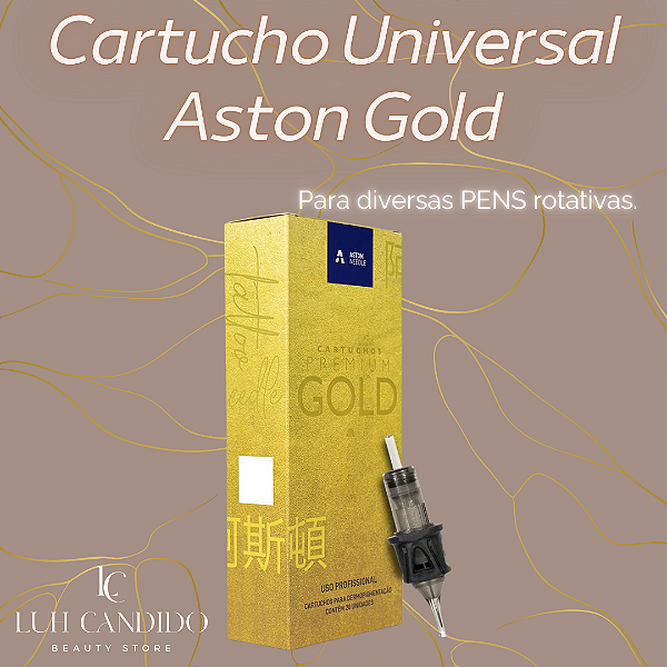 CAIXA COM CARTUCHO ASTON PREMIUM GOLD 1 PONTA 0,30MM COM 20 UNIDADES