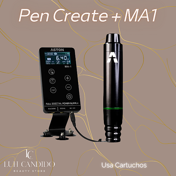 KIT ASTON PEN CREATE + FONTE ASTON MA1