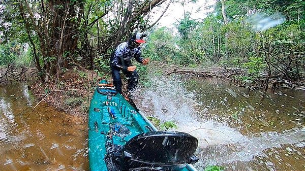 Caiaque Barracuda Pro Fish com Assento, cor verde sólido (Fábio Fregona)