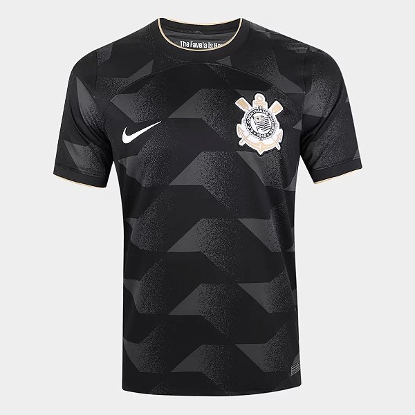 Camisa Corinthians II 22/23 - Torcedor Masculina - Preta - Sportline Store