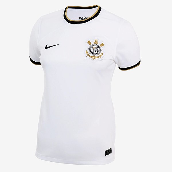 Camisa Corinthians I 2022/23 Torcedor Feminina - Branco - Sportline Store