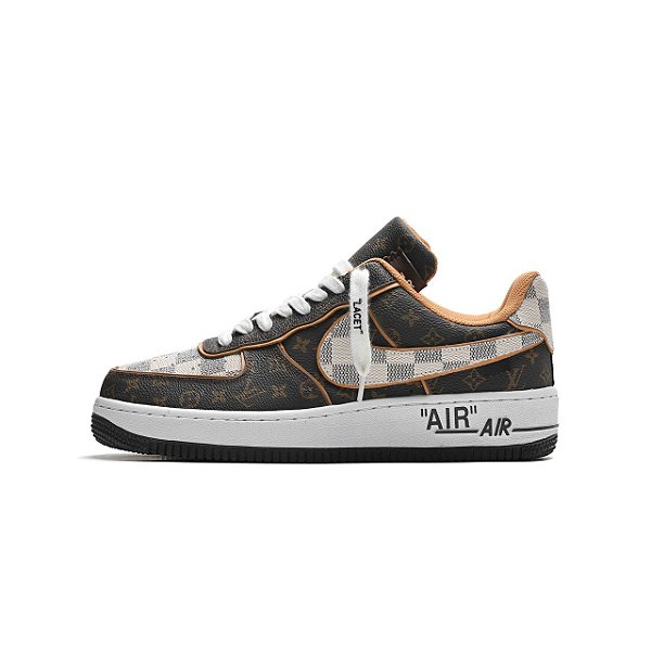Tênis Nike Air Force 1 x Louis Vuitton Low By Virgil Abloh Monogram Brown