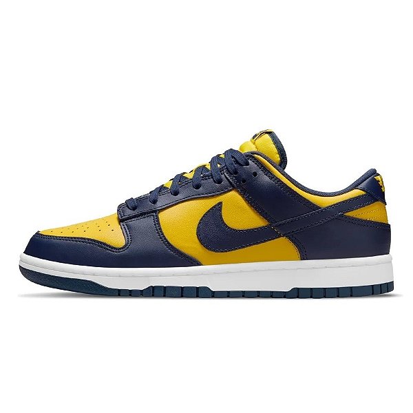 Tênis Nike Dunk Low Retro Michigan - Azul/amarelo - Sportline Store