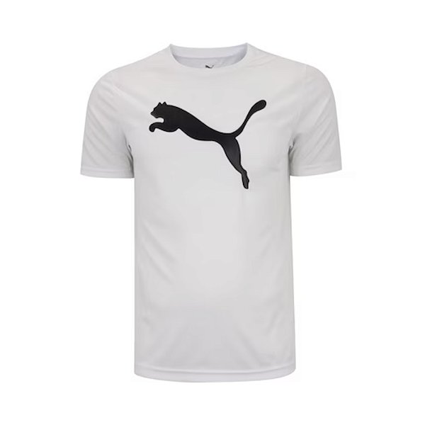 Camiseta Puma Ess Logo Poly Tee Masculina - Branca