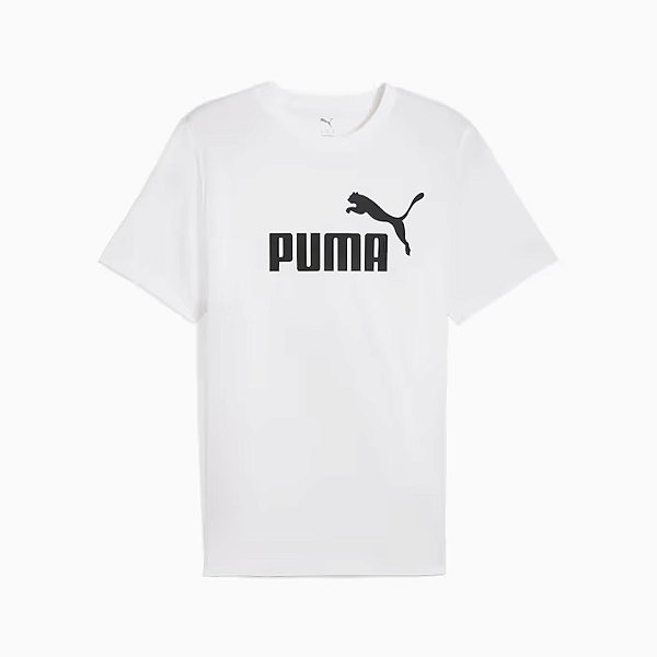 Camiseta Puma Essentials No. 1 logo Tee - Branca/preta