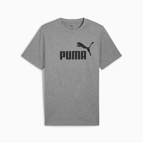 Camiseta Puma Essentials No. 1 logo Tee - Cinza/preto
