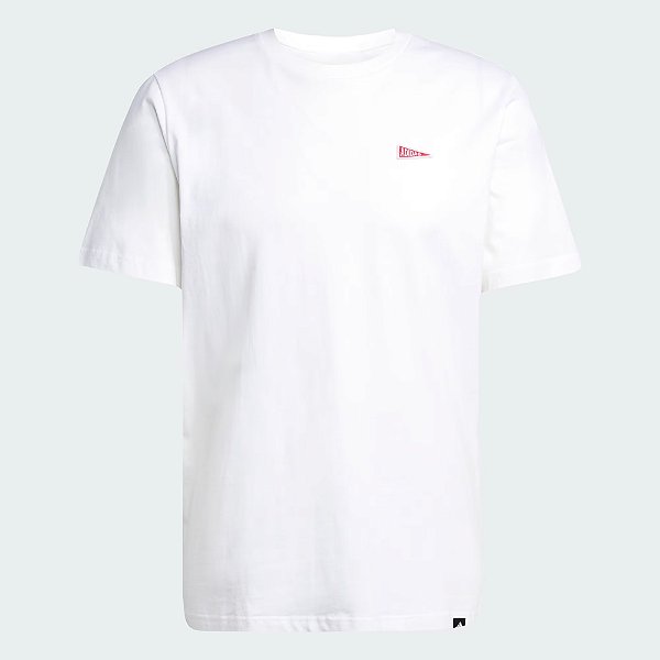 Camiseta Adidas Estampada Estampa Flâmula Masculina - Branca