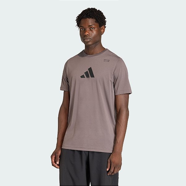 Camiseta Adidas Estampada CLIMACOOL Category Training Masculina Cinza