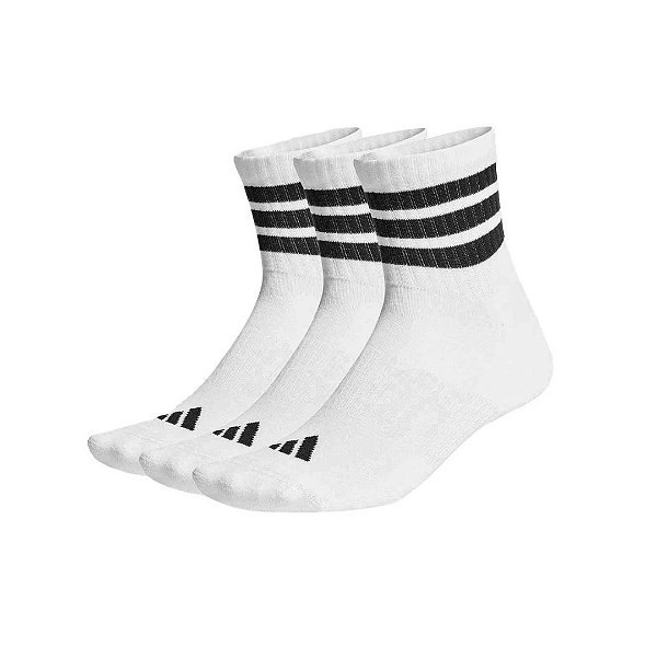 Kit de Meias Adidas 3 Stripes Crew - JZ0532