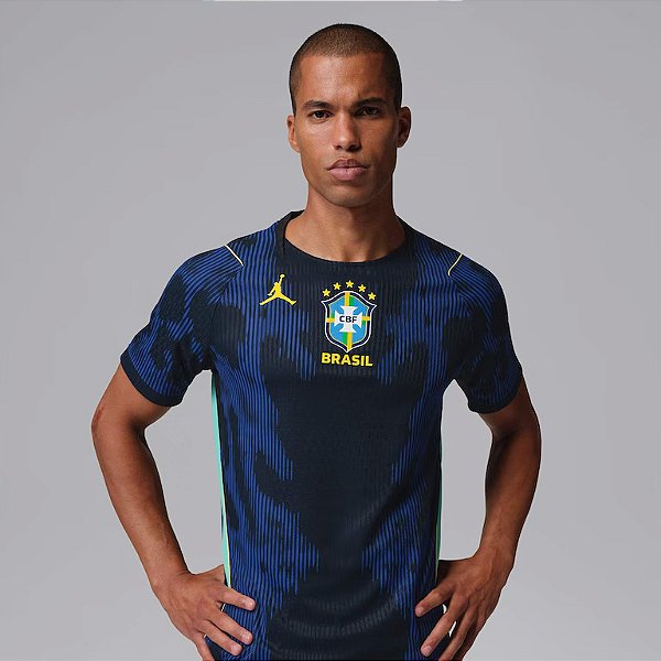 Camisa Brasil II 2026 Jogador Masculina Azul