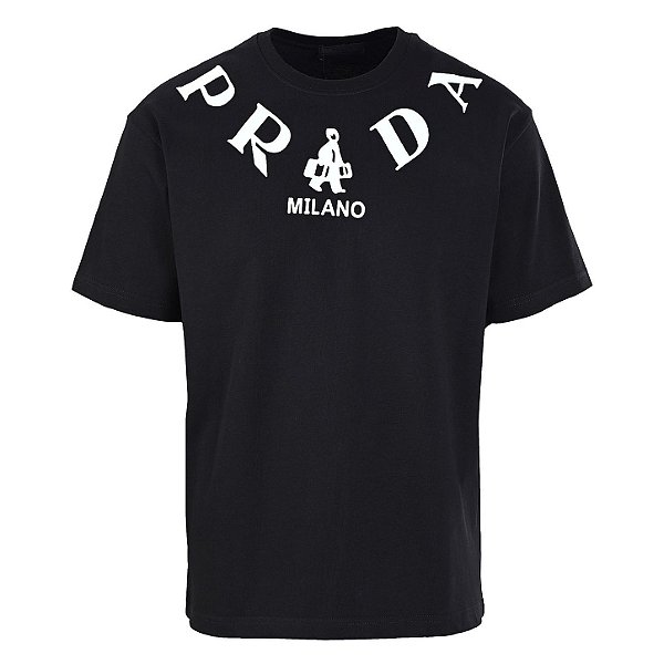 Camiseta Prada Robot Mascot Preta Premium Masculina