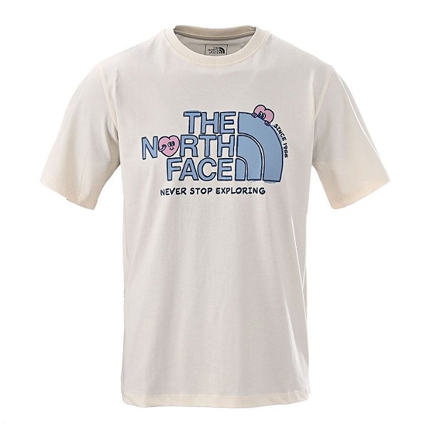Camiseta The North Face "Never Stop Exploring" Off-White Masculina