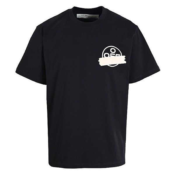 Camiseta Off-White "Airport Tape Arrows" Preta Masculina