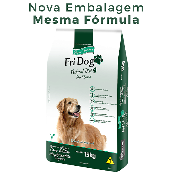 FriDog Natural Diet | Ração Plant Based - Vegana 15 kg