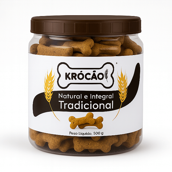 Krocão Biscoito Integral Ossinho Tradicional 500 g