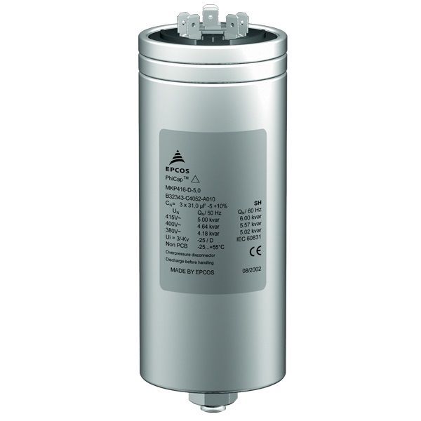 Capacitor Trifásico 5,0 KVAR X 380V X 60HZ MKP380-D4.2