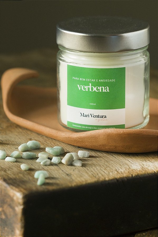 Vela aromatizada com óleo essencial de Verbena