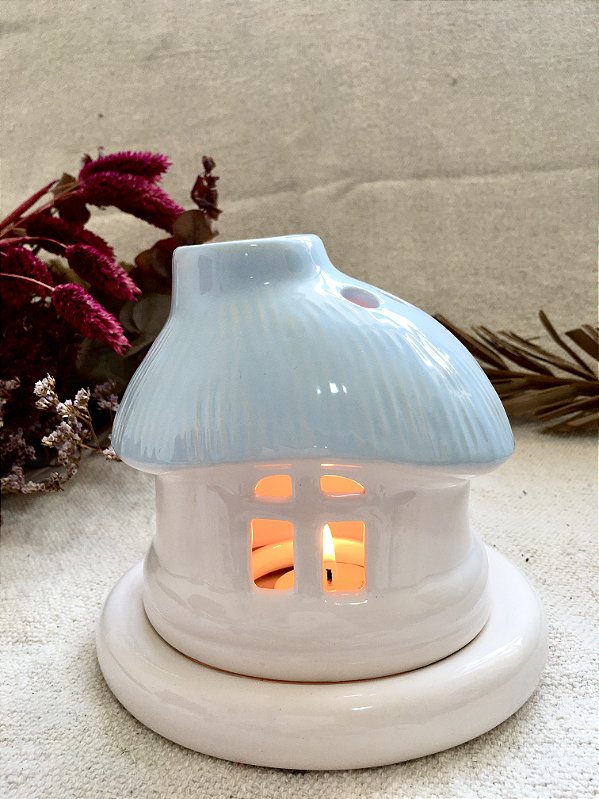 Difusor de Óleo Essencial à Vela - Cerâmica Casinha