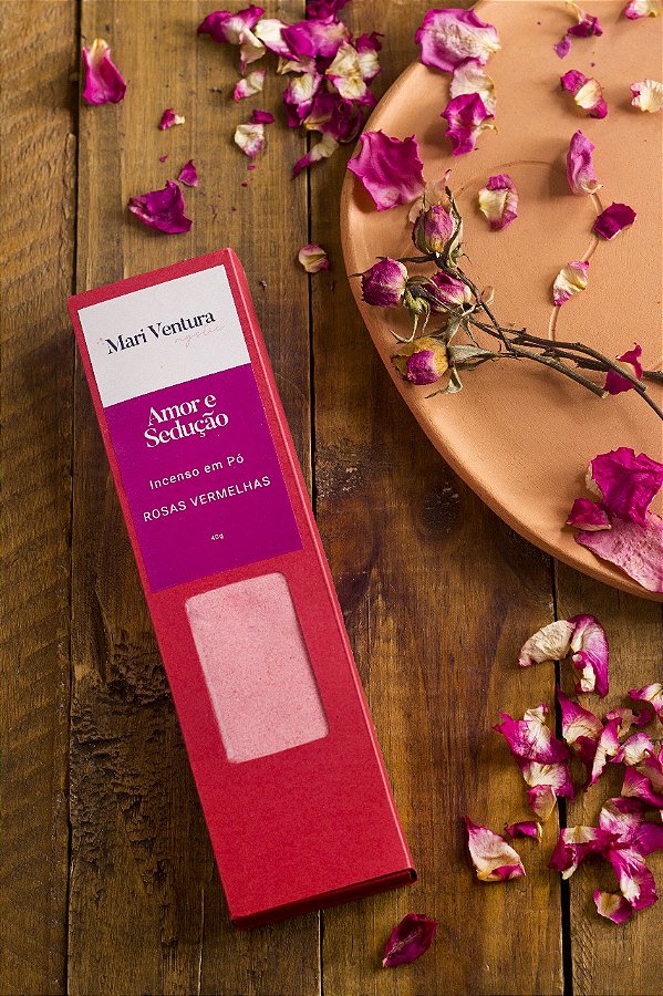 Incenso em Pó Rosas Vermelhas - Amor e Sedução