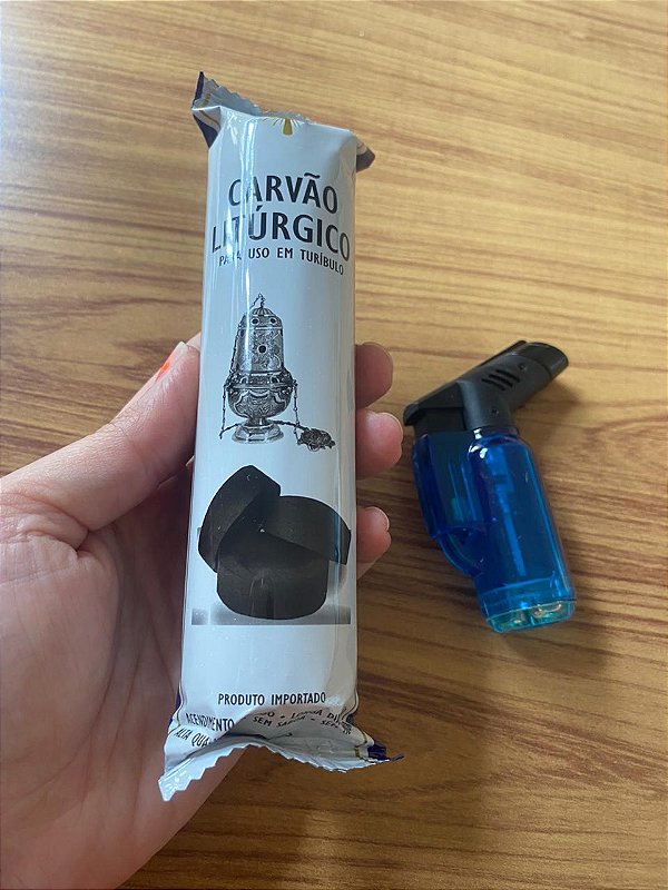 Kit Carvão ativado + Isqueiro maçarico