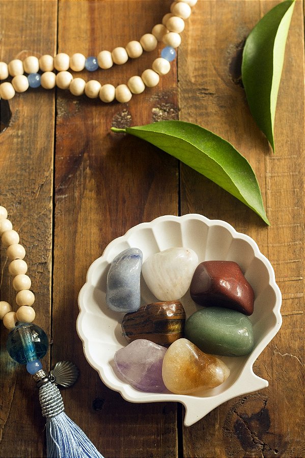 Kit Pedras dos Chakras + Concha