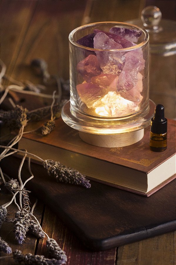 Cúpula Encantada de Ametista com LED (Conexão Espiritual)