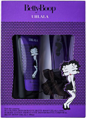 Kit Betty Boop Uhlala Deo Colônia 50ml + Body Lotion hidratante corporal- 100ml.