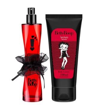 Kit Betty Boop Xoxo Deo Colônia 50ml + Body Lotion hidratante corporal- 100ml.