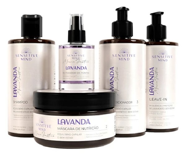 Coffret Capilar Lavanda Márcia Sensitiva (5 Produtos)