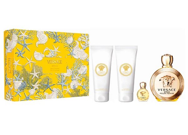 Coffret Versace Eros Pour Femme Eau de Parfum (4 Produtos)