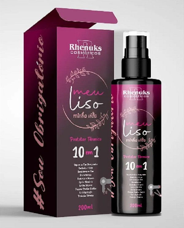 Protetor Termico Meu Liso Minha Vida 10 em 1 Rhenuks 200 ml