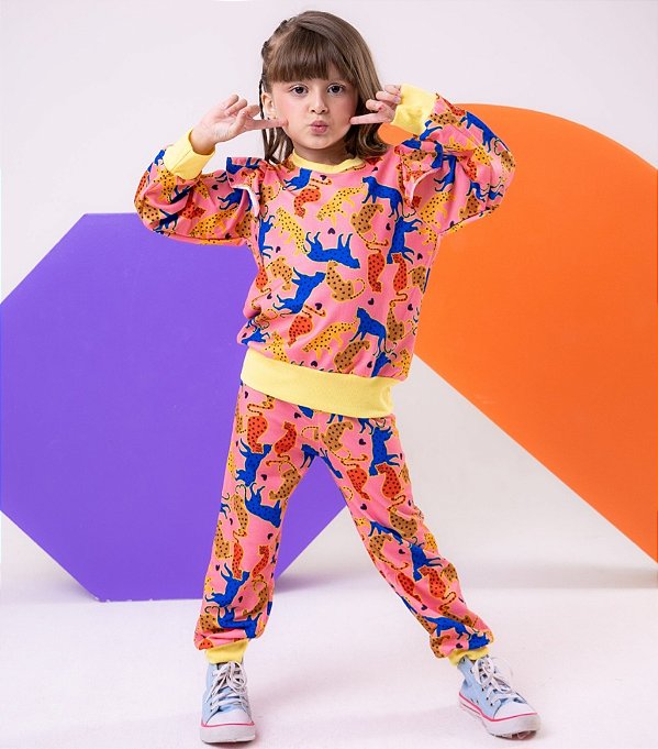 Conjunto infantil blusão e calça - Mia